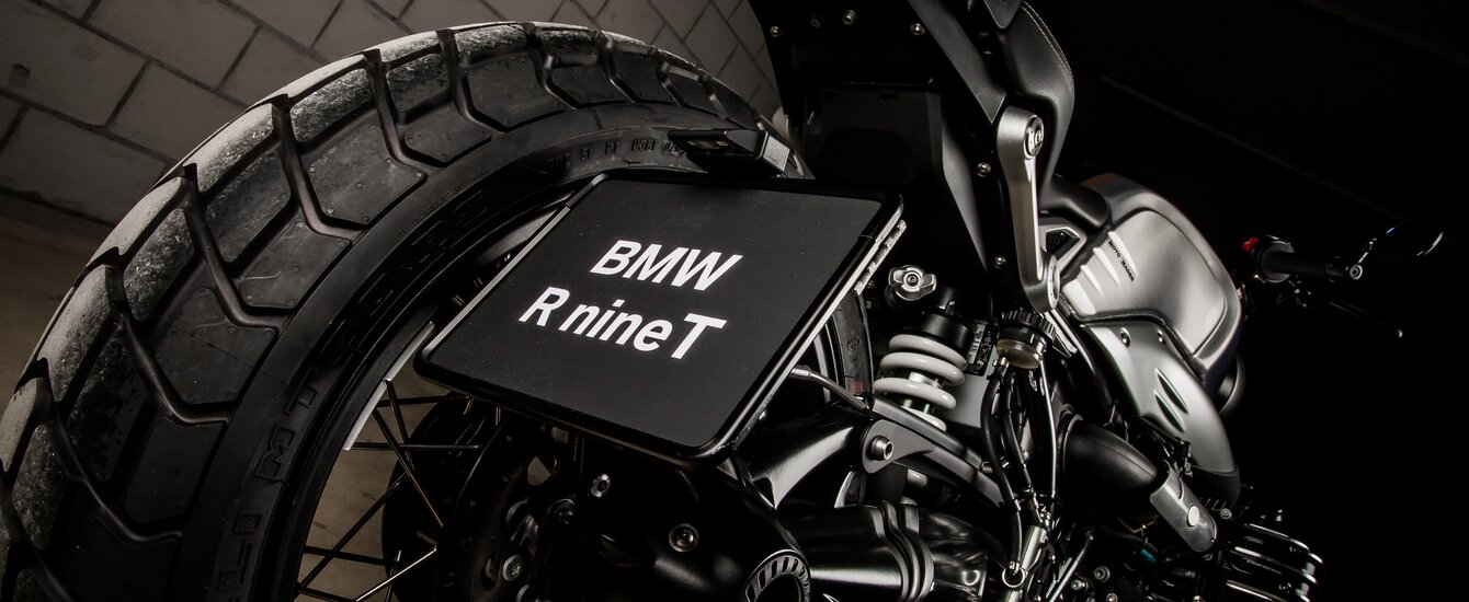 BMW Motorrad R nineT Ansicht auf Nummernschildhalterung und Heck | © Moto Mader AG