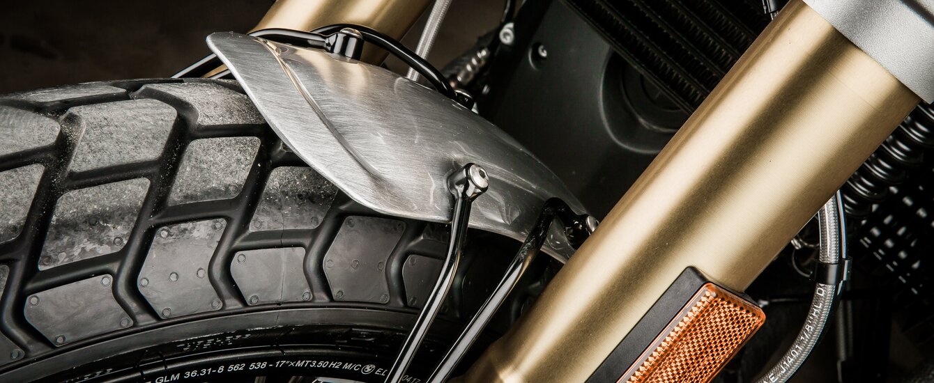 BMW Motorrad R nineT Ansicht auf das Forderrad Schutzblech | © Moto Mader AG